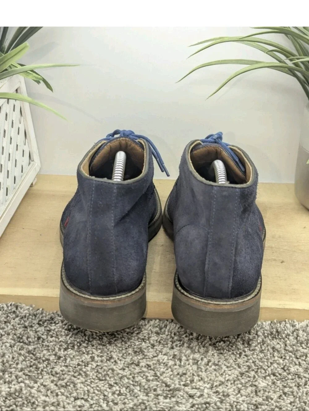 Marc Joseph Blue Suede Mens Size 9 Lace Up Chukka Boots